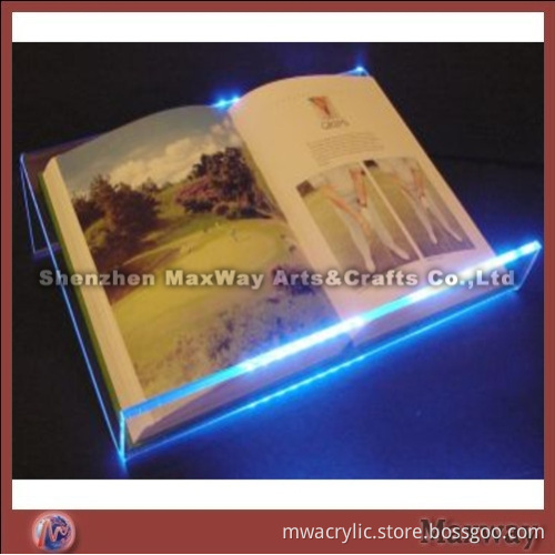 Crystal Decent Fluorescent Acrylic Brochure/Book Display Holder/Stand